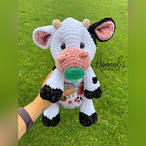 Baby Cow Crochet PDF PATTERN ONLY, Digital File