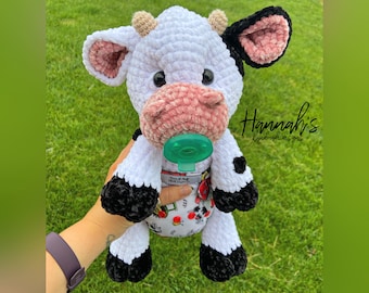 Patrón PDF de crochet de vaca bebé, archivo digital