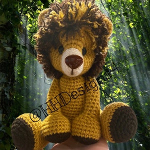 Logi the Lion-Bear Crochet PDF PATTERN ONLY: Digital File