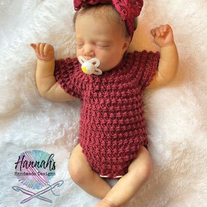 Newborn Jaycie Onesie Romper Crochet PDF PATTERN ONLY