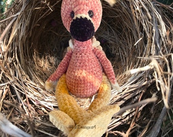 Baby Flamingo Crochet PDF PATTERN ONLY, Digital File