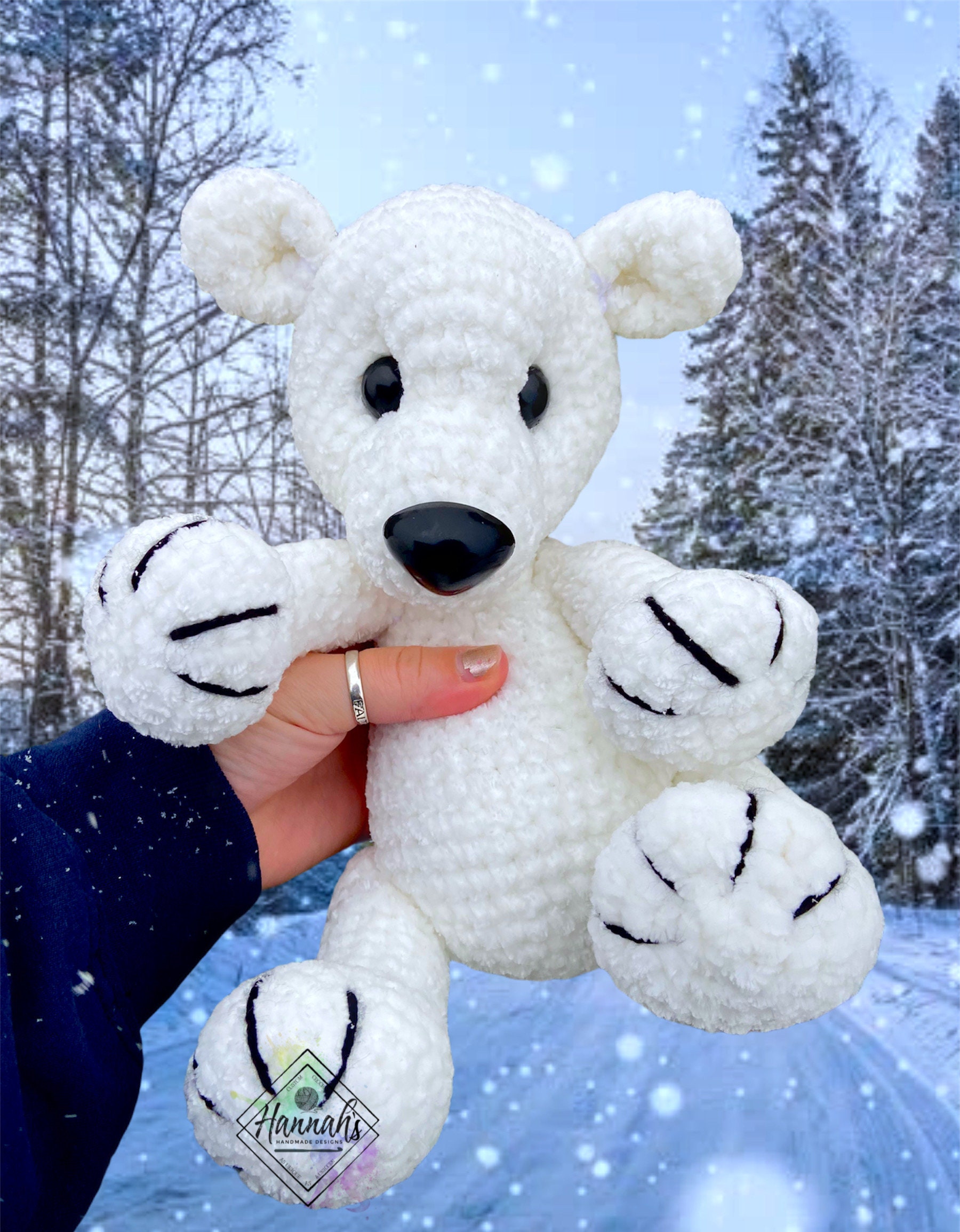 Baby Polar Bear Crochet PDF PATTERN ONLY, Digital File - Etsy