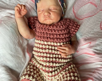 Newborn Pearlette Romper Crochet PDF PATTERN ONLY; Digital Download