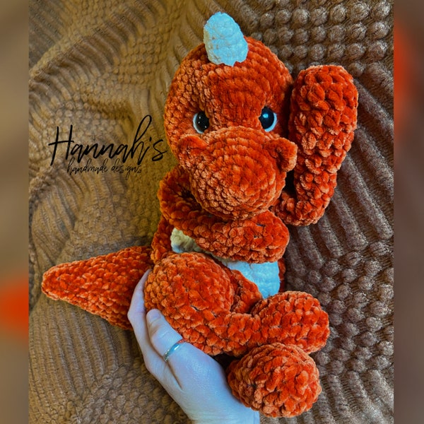 Patrón PDF de crochet Cuddle Dino SOLAMENTE; Archivo digital