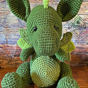 Roary the Dino Dragon Crochet PDF Pattern ONLY, Amigurumi Dino