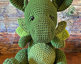 Roary the Dino Dragon Crochet PDF Pattern ONLY, Amigurumi Dino