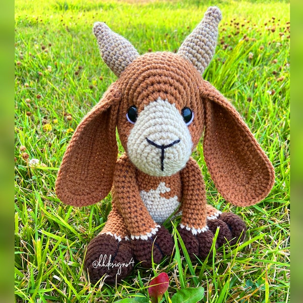 Gruff the Goat Crochet PDF Pattern ONLY; Digital File