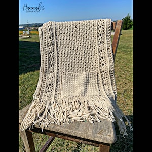 Country Chic Pocket Shawl Crochet PDF PATTERN ONLY