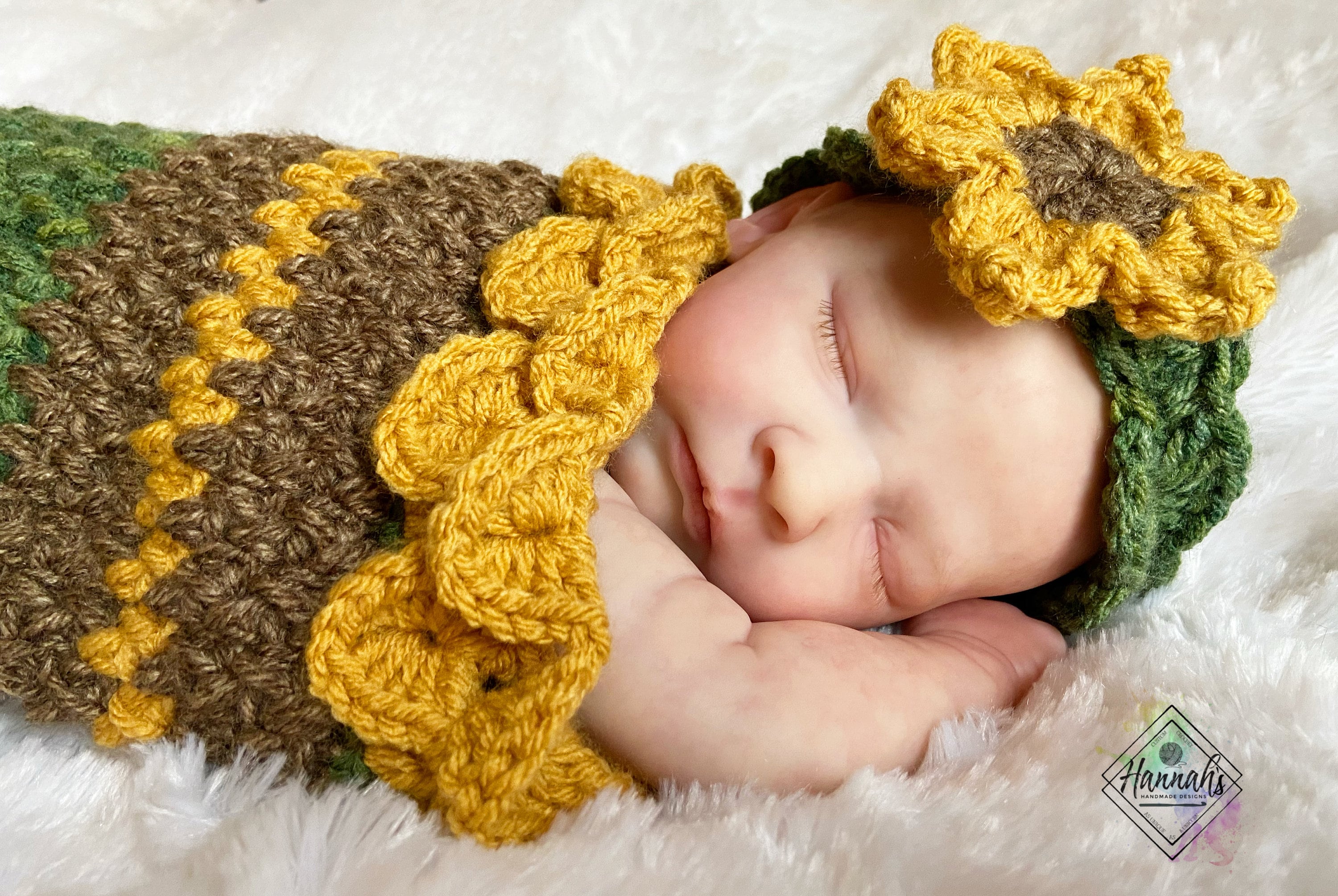 Sunflower Cocoon Headband Set