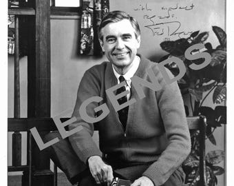 Mister Rogers Autographed Photo: 8x10 Black & White Print