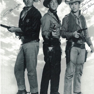 John Wayne, Dean Martin and Ricky Nelson Autographed Photo Reprint "RIO BRAVO"