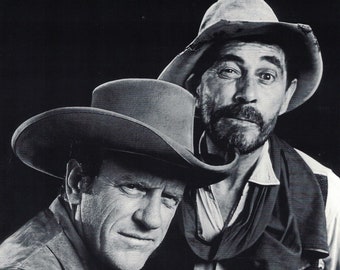 GUNSMOKE Autograph 8" x 10" Photo Reprint of Jim Arness with Ken Curtis