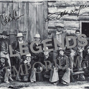 JOHN WAYNE - COWBOYS Autographed photo copy