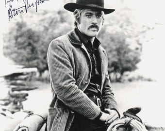 ROBERT REDFORD Autographed Photo Copy Butch Cassidy & Sundance Kid