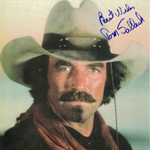 TOM SELLECT &quot;Quigley Down Under&quot; 8&quot;x10&quot; Cópia Fotográfica Autografada TS-02