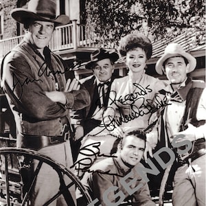 GUNSMOKE - Reimpresión fotográfica AUTOGRAFIADA de 8&quot; x 10&quot;