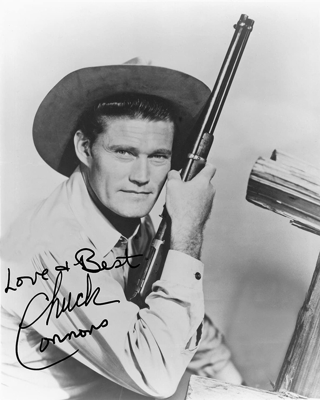 CHUCK CONNORS 8"x10" Autographed Photo Copy "rifleman" - Etsy