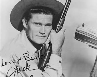 CHUCK CONNORS 8"x10" Autographed Photo Copy "RIFLEMAN"