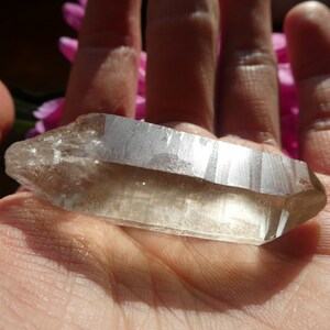 MANIFEST THE BEST/ Joyous Energy Light Smoky Quartz Natural Gem/ Amazing Transparency, Clarity, With Imprints And Record Keeper Triangles