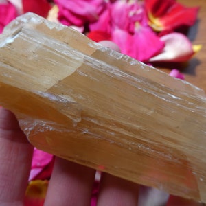 GORGEOUS CALCITE Completely RAW Untreated Big Crystal/ Honey Calcite Ascension Gemstone/ Straight From The Source// Egypt/ Uv