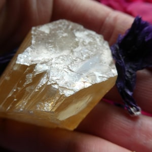 HIGH GRADE TRANSLUCENT Honey Calcite/ Gorgeous Shape Rough Untreated Calcite/ Ascension Gemstone/ Straight From The Source// Egypt
