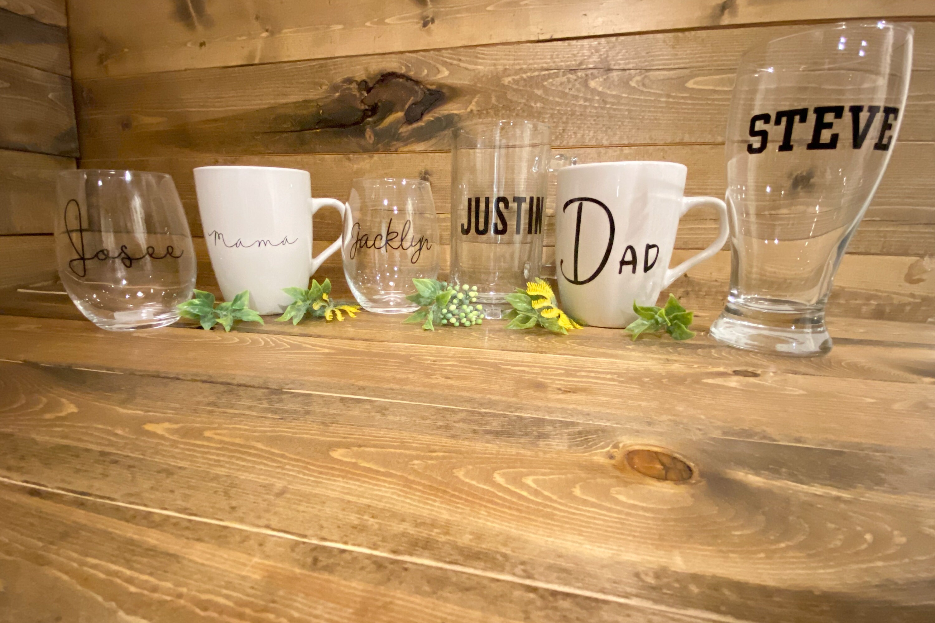 Glass with name/ Personal glass/ Name on glass/ Personal name Etsy