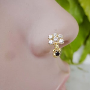 Indian Nose Ring Indian Nose Piercing Gold Nose Ring Unique Nose Ring Gold Nose Piercing Diamond Nose Ring