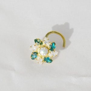 Indian Nose Stud Unique Nose Stud Tinny Nose Stud Cork Screw Nose Stud Gold Plating Nose Stud Gift For Her Indian Nose Stud