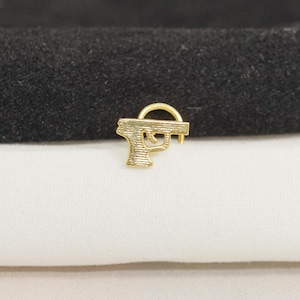 Indian Nose Stud Gold Plated Nose Stud Unique Nose Piercing L Shape Nose Stud Sterling Silver Nose Stud Gold Nose Stud 22 G Nose Stud