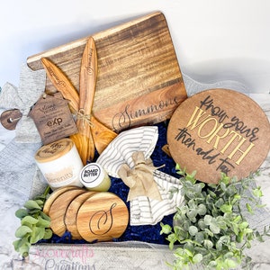 Ultimate Gift Bundle With Wooden Box and Rocks Glasses Sale. Gift