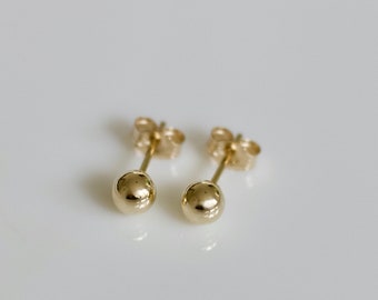 Livi Studs · 14K gold filled · round circle studs · simple dainty delicate minimalist studs
