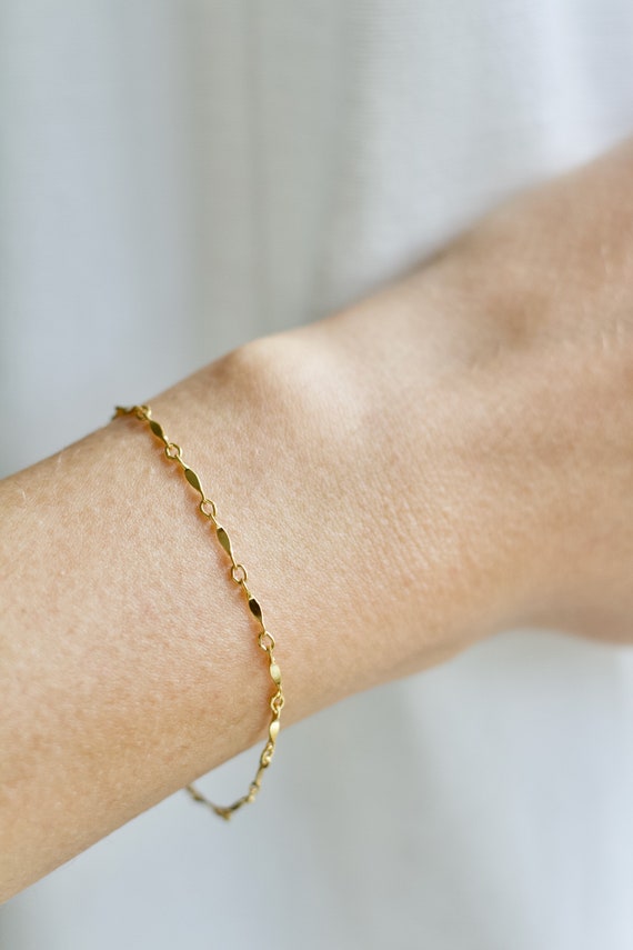 Dainty Gold Beaded Bracelet | Elk & Bloom - Everyday Fine Jewelry | Wolf &  Badger