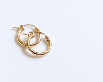 Mia Diamonds 14k Yellow Gold Polished 2.25mm Rectangle Hoop Earrings