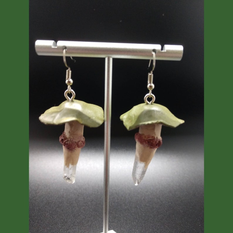 Handmade Clay mushroom earrings