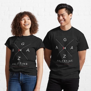 Gaza Palestine Classic T-shirt - Dark Modern Minimalist Free Palestine
