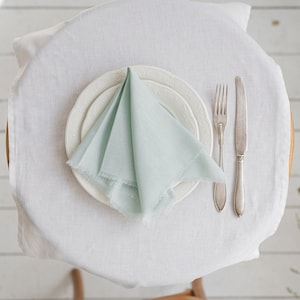 MINT grün - Hochzeit Servietten, Baumwoll-Servietten, Tisch Dekor, Mint Dekor, Hochzeit Servietten, Servietten mit rohen Kanten, grünes Event Dekor