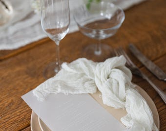 Cheesecloth Napkins for Rustic and Boho Wedding Decor