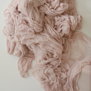 cinder rose gauze table runner,table centerpiece,blush rose table runner,drape fabric,hand dyed,rustic ,wedding table runner,wedding decor