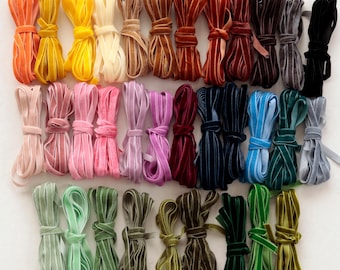 1/4 inch Hand Dyed Velvet Ribbon, Ribbon For Gift Wrapping, Velvet Bows Thin Velvet Ribbon By Yard - 34 Colors