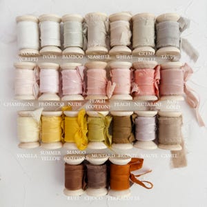 Silk Ribbon: Hand Dyed Ribbon for Wedding Decor