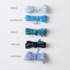 Hand-Dyed Velvet Ribbon 10 mm by the yard - Baby Blue,Dusty Blue,Navy, Indigo, Gray Easter Decor,Wedding Stationery,Gift Wrap,Craft Supplies
