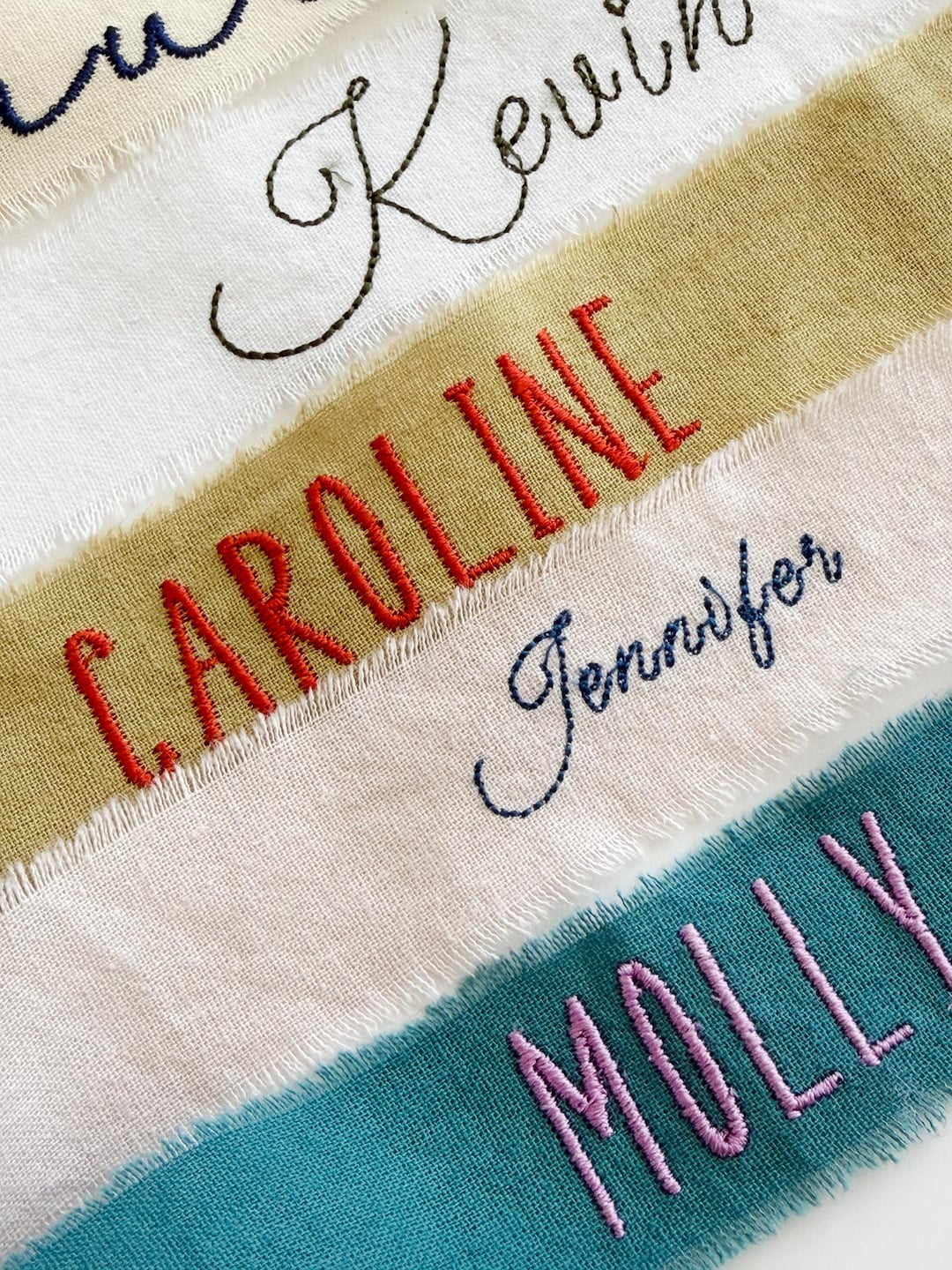 Personalized Name Ribbon With Embroidery, Custom Wedding Place Setting ...