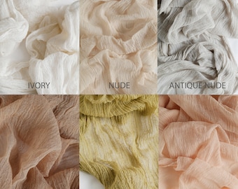 Gauze table runner neutral table centrepiece wedding table decor rustic sweetheart table wedding arch cloth neutral deco farm table runner