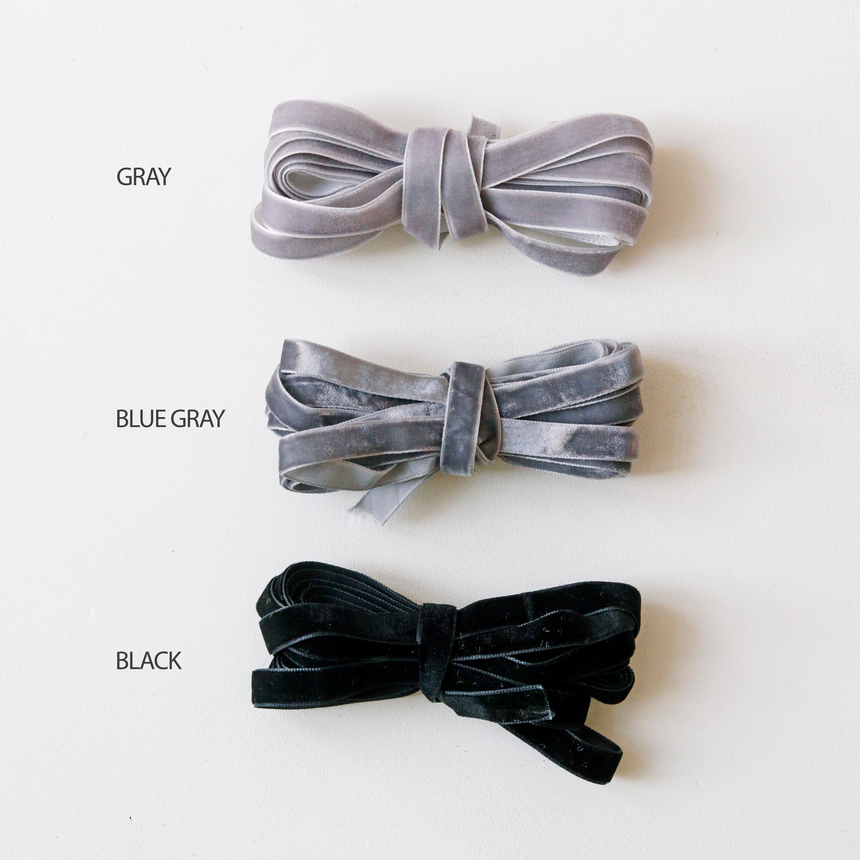 Hand Dyed Velvet Ribbon 3/8 Inches by the Yard : Blue Velvet Ribbons ...