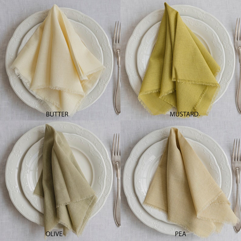 Cotton dinner napkins styled for wedding reception tablescape design