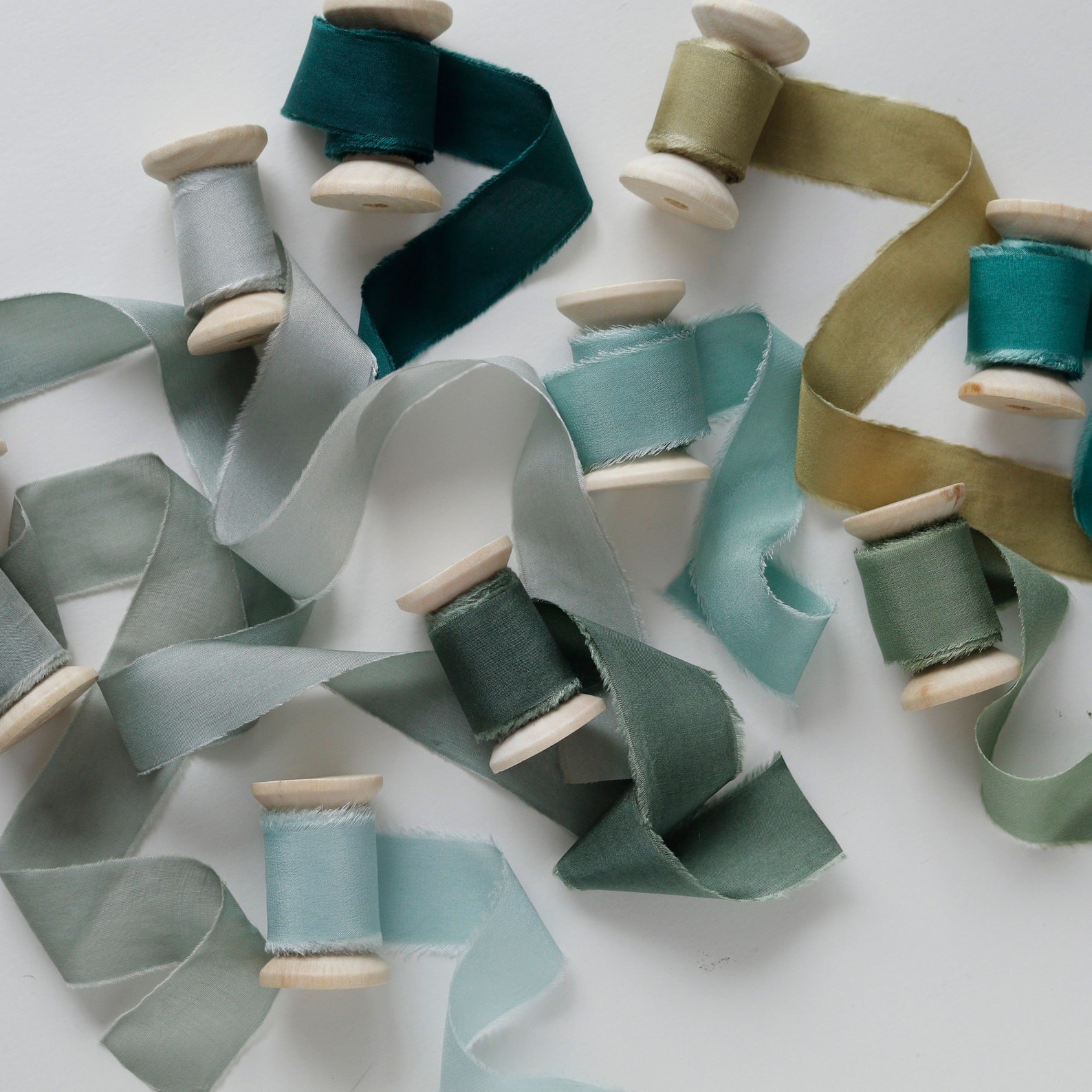 Silk Ribbon Wedding Bouquet Ribbon Hand Dyed for Wedding - Etsy