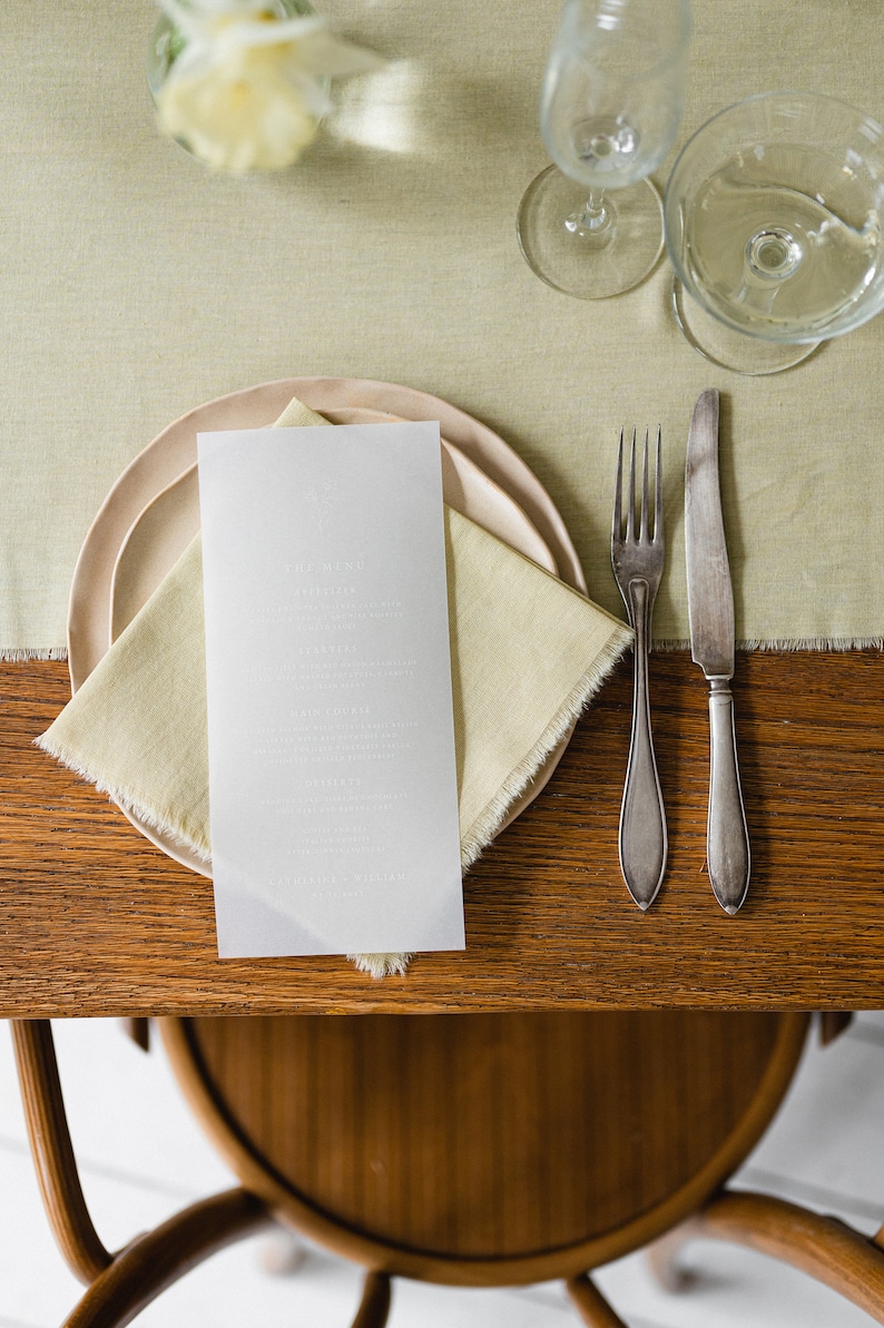 Pale yellow cotton wedding napkins event table decor,pastel yellow wedding decor table setting cloth wedding napkins wedding boho decor image 4