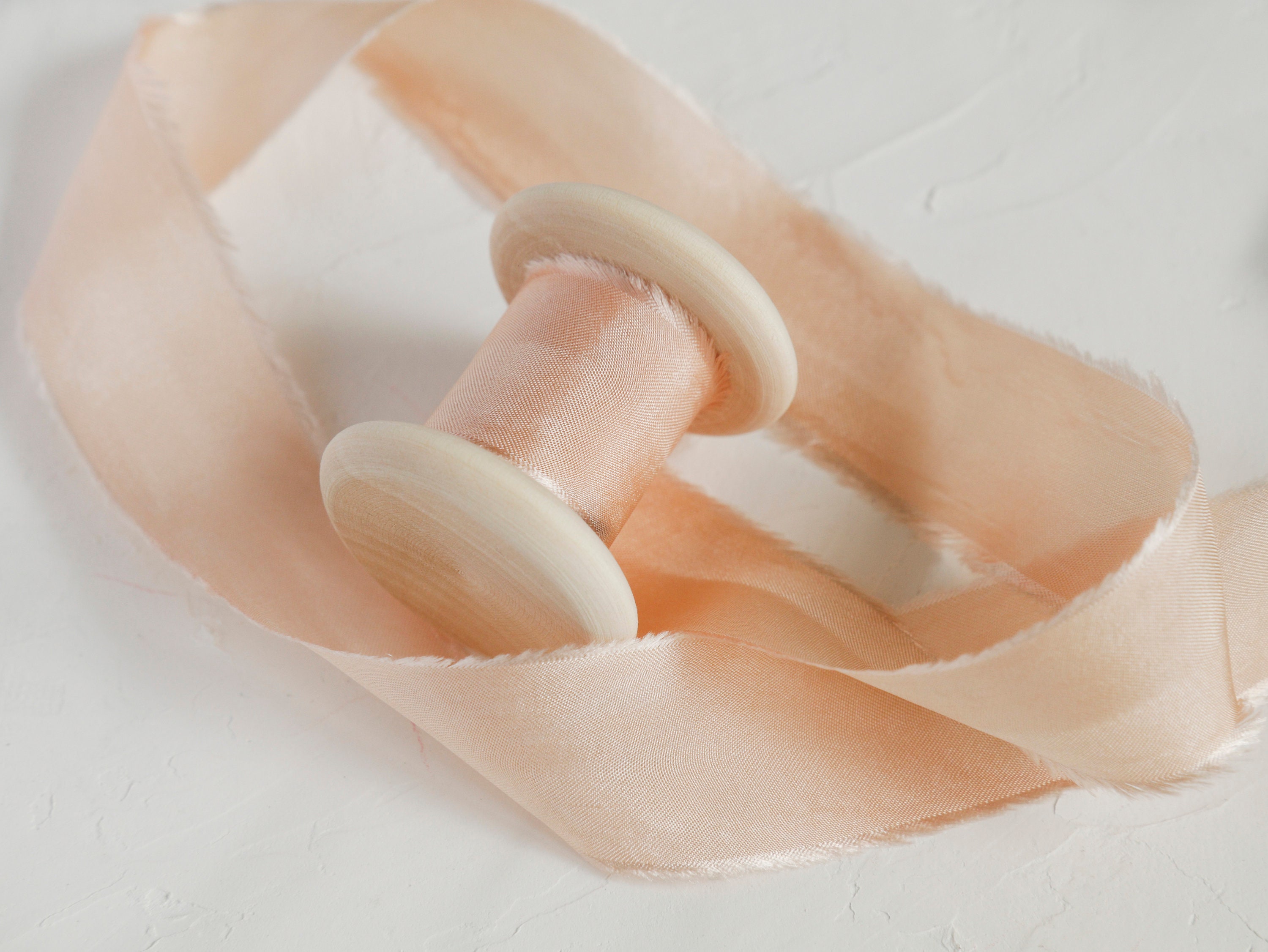 Peach Silk Ribbon,peach Wedding Ribbon,hand Dyed Silk Ribbon, for ...