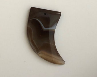 Brown Horn Agate Slice Pendant