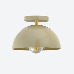 Hemisphere Flush Mount in Olive Grey